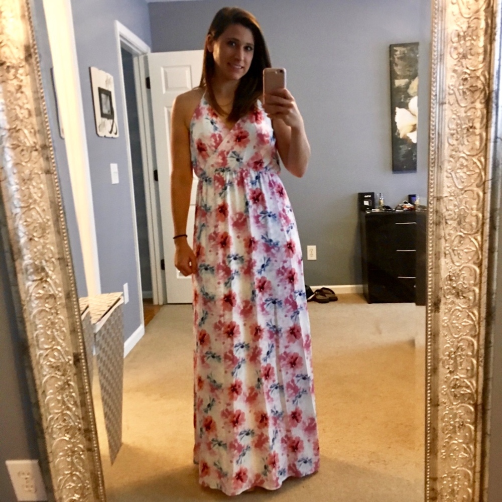 Pink Lily Maxi Dress, Size S
